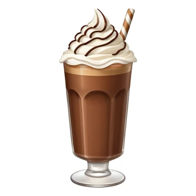 nutella frappe  with whipped cream sticker