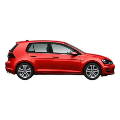 Red Volkswagen Golf 6 sticker