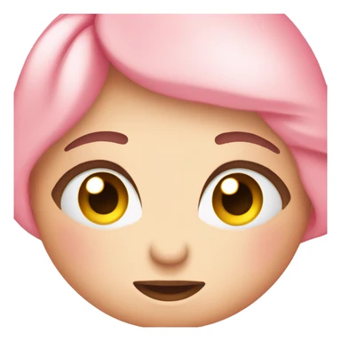 cute shy pink blushing face with sparkles sticker