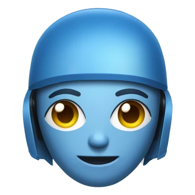 blue robot asia sticker