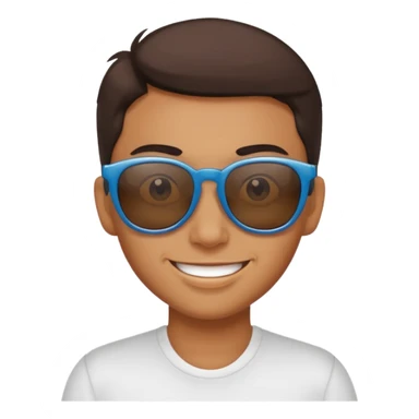 Naughty looking smile with sunglass sticker