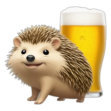 hedgehog bitcoin and beer sticker