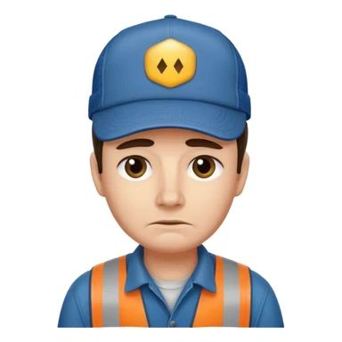 sad truck driver sticker