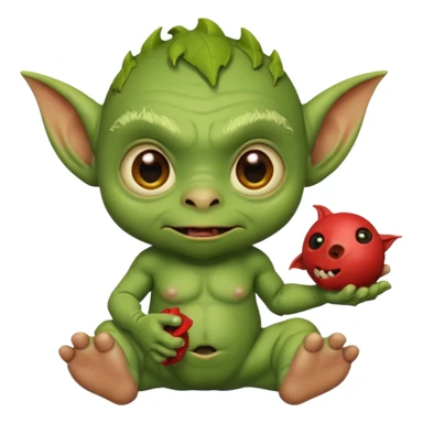 Goblin small baby  with toy  sticker