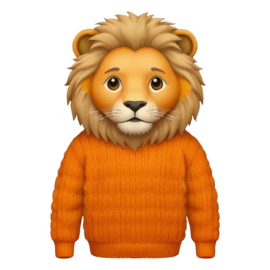 lion wearing  jumper sticker