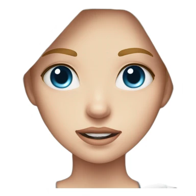 Girl with blond hair and blue eye take coup off blood sticker