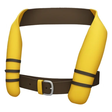 yellow arms attached to belt sticker