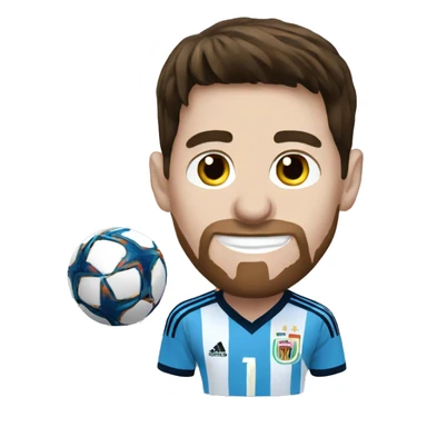 Lionel Messi with world cup sticker