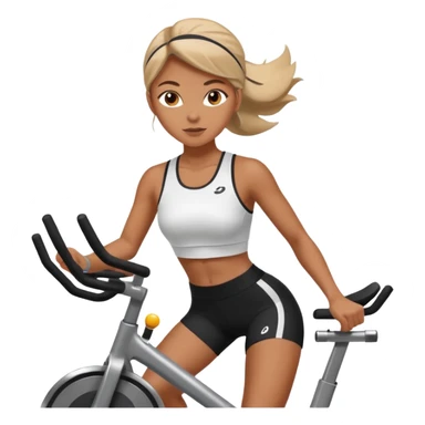 woman in spining sport sticker