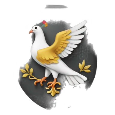 coat of arms with pigeon sticker