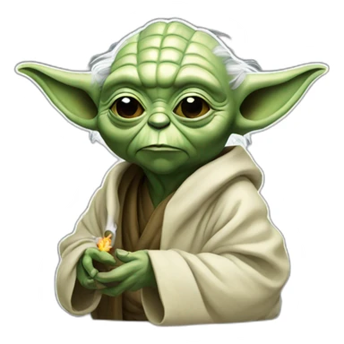 yoda who smoke sticker