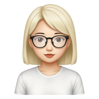 Joey as in the baby kangaroo but characterized as a 18 yo Asian girl with glasses and white lulu shirt  sticker