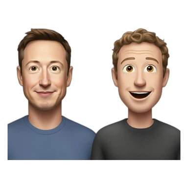 Elon musk and mark Zuckerberg sticker