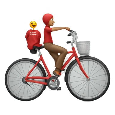 Chat rouge en survêtement sur un vélo  sticker