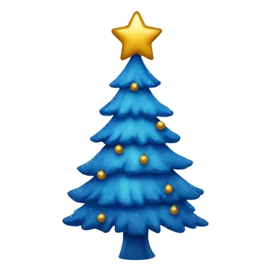 Blue xmas tree sticker