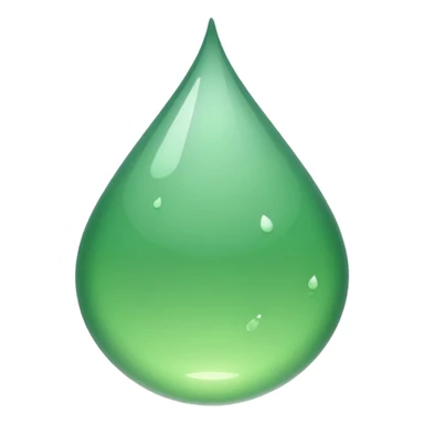 Gota de agua de color verde sólido sticker