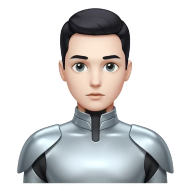 Futuristic style man sticker