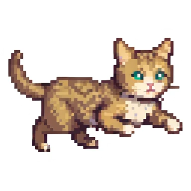 cat running sprite sticker