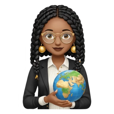 a-young-woman-wearing-fine-gold-round-glasses-and-black-hair-in-several-box-braids,-she-has-light-black-skin,-and-she's-wearing-a-white-shirt-with-an-black-cardigan-on-top.-she's-holding-a-globe-in-one-hand.png sticker