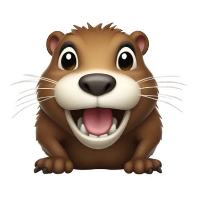Laughing beaver sticker