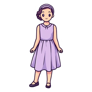 very light lavender rosy dress sticker