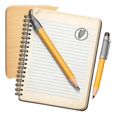 open sketchbook with a pencil on it sticker