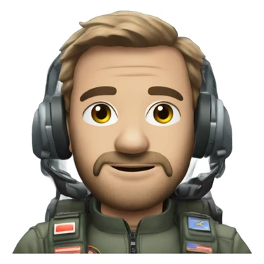 Martin Apprich in fighter cockpit sticker