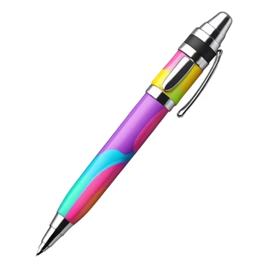 3D, psychedelic colored hippie style pen. Pen only  sticker