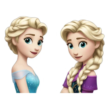 anna and elsa sticker