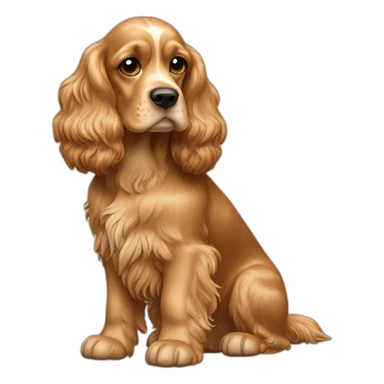 Dog-golden-english-cocker-spaniel-full-body-standing sticker