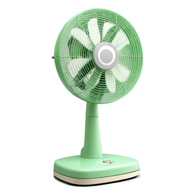 Cute classic pastel green Stand fan sticker