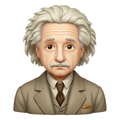 Cinematic Realistic portrait of Albert Einstein, shown as an iconic genius with wild, expressive hair and a gentle, contemplative expression, rendered in detailed period clothing with warm, intellectual lighting sticker