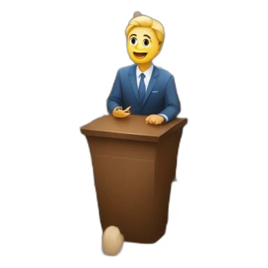 public speaker with audience sticker