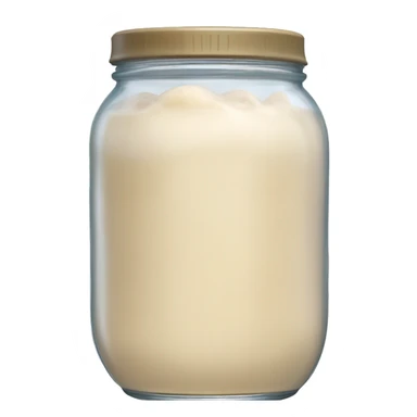 Bubbly Sourdough starter in a jar slightly overflowing down the side, refine sticker