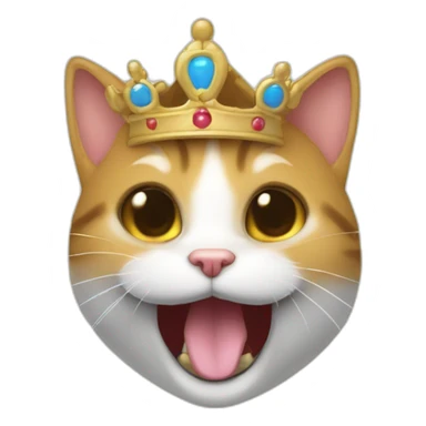 Un chat en pleine possession du crâne de la reine sticker