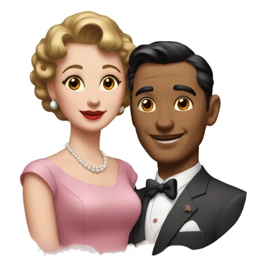 1950’s couple sticker