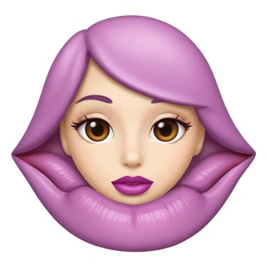 mauve lips sticker