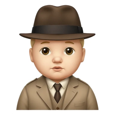 Baby looking like an old tubby mafioso man  sticker