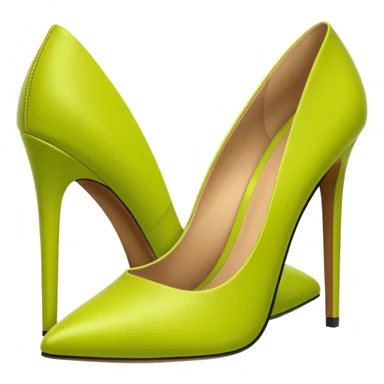 Chartreuse high heel shoes sticker