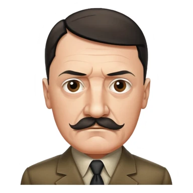 adolf hitler with an angular square mustache sticker