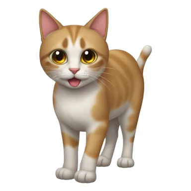 emji deun gato con tres patas sticker