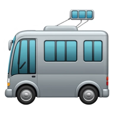 Crea un emoji de transporte público en color gris sticker
