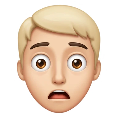 Shocked face with jeery sticker