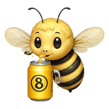 bee drinkig soda sticker