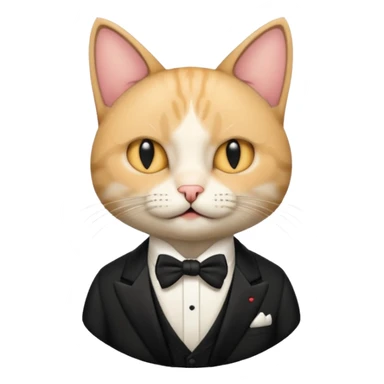 cat mafia corleone - moaning sticker