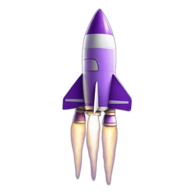 purple rocket sticker