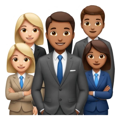 30 different emoji faces of sales workers sticker
