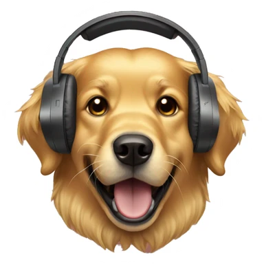 golden retriever with gaming headset raging sticker