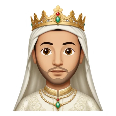 roi Mohammed VI du maroc avec une robe mariage Blanche sticker