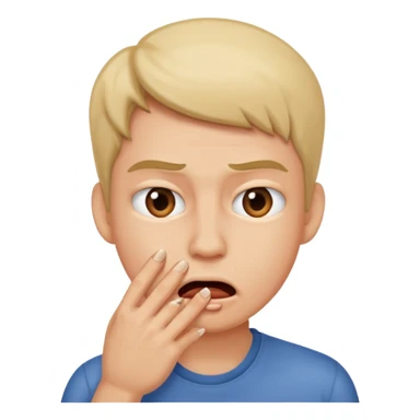 Someone biting their nail nervously  sticker